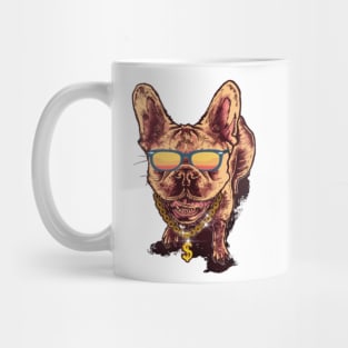 Cute Bull Dog Bling Sticker Animal Puppy Design Mug